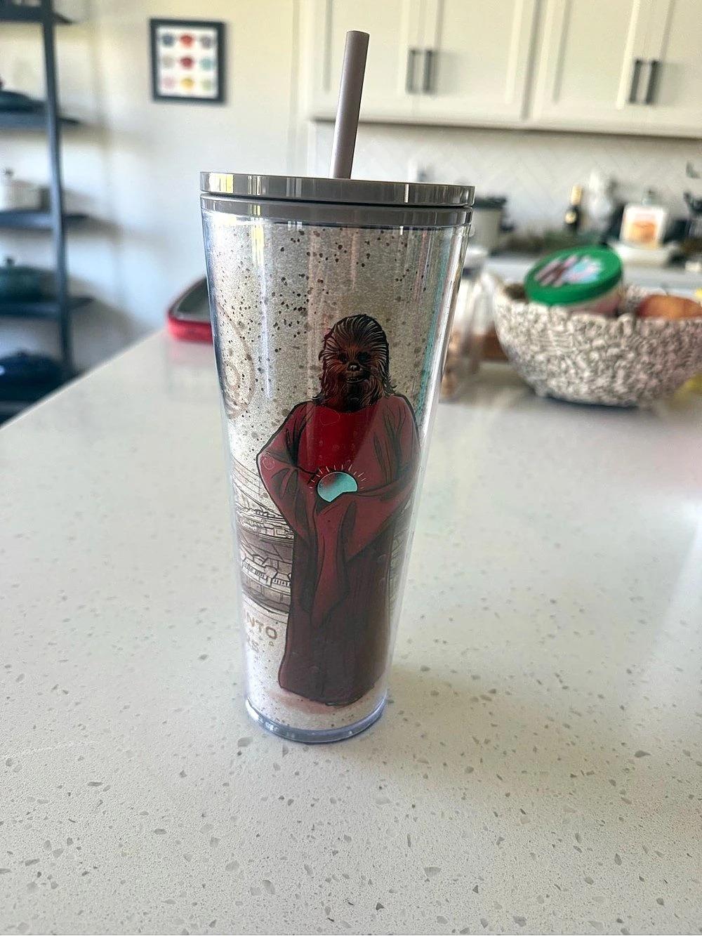 Starbucks Star Wars Life Day Chewbacca Starbucks Tumbler Clear & Brown